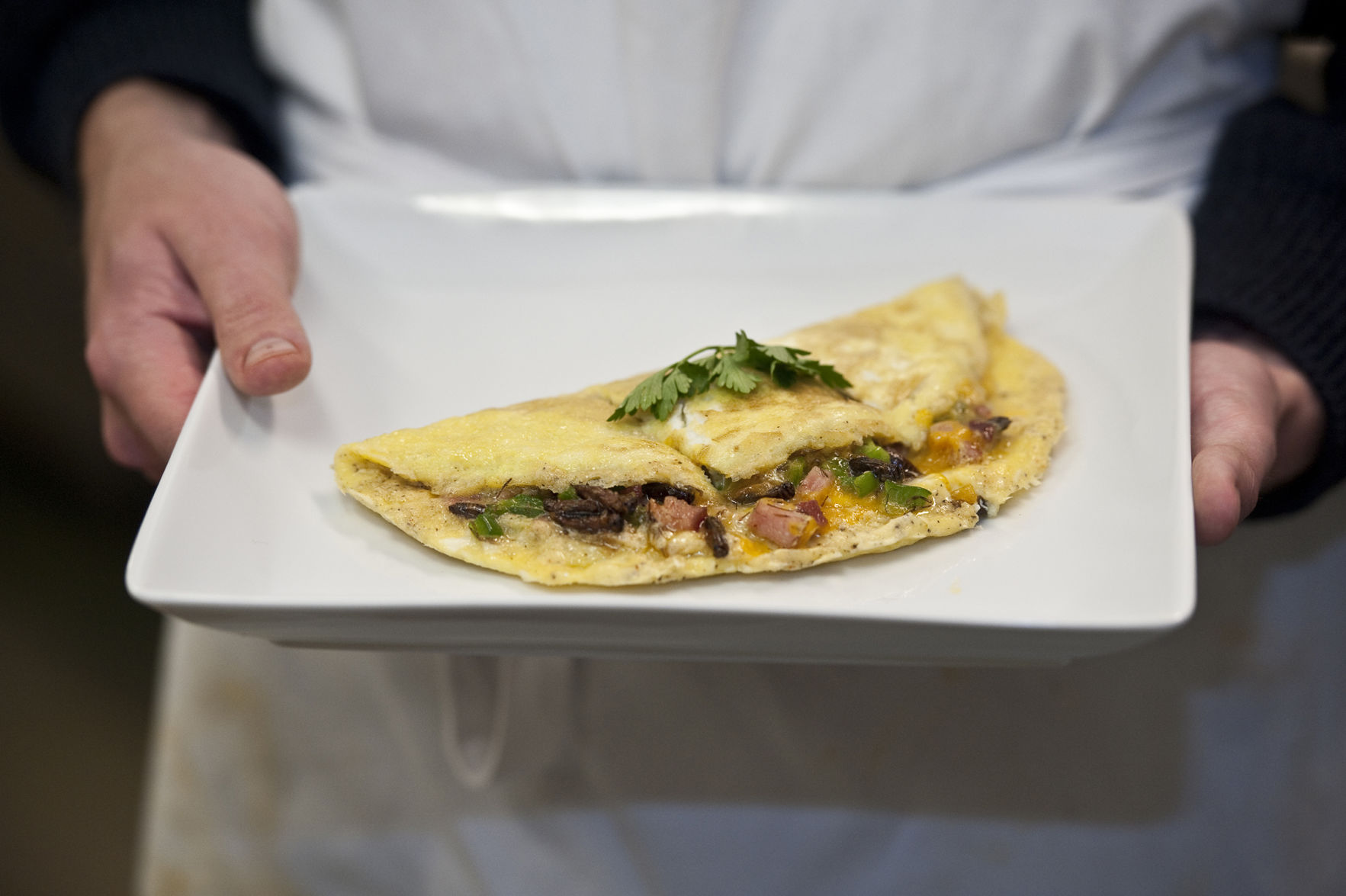 Unique breakfast omelet